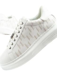 Karl Lagerfeld Kapri pánske tenisky kožené biele