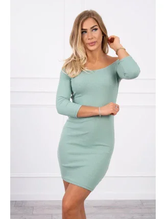 Pruhované vypasované šaty tmavo mätové Pruhované vypasované šaty tmavo mätové