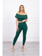 Sada s volánom tmavo zelená