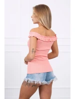 Španielska blúzka s volánikmi marhuľová Španielska blúzka s volánikmi marhuľová