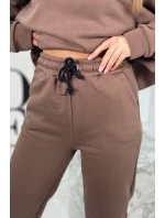 Bavlnená súprava s vyšívaným nápisom Paradise mocca