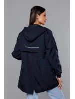 Tmavomodrá tenká dámska bunda s podšívkou (B8119-3) Tmavomodrá tenká dámska bunda s podšívkou (B8119-3)