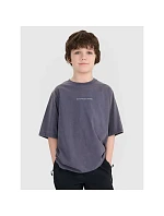 Chlapčenské tričko oversize s potlačou 4F 4FJWSS25TTSHM1879-22S Chlapčenské tričko oversize s potlačou 4F 4FJWSS25TTSHM1879-22S