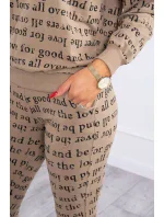 Súprava s potlačou vo farbe camel Súprava s potlačou vo farbe camel