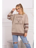 Zateplená mikina Malibu tmavo béžová+mocca