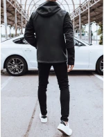 Pánsky softshell s kapucňou tmavosivý FashionStreet TX4468 Pánsky softshell s kapucňou tmavosivý FashionStreet TX4468