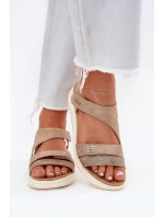 Dámske sandále na klinoch Beige Maroriella Dámske sandále na klinoch Beige Maroriella