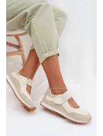 Sportovní dámské polobotky na suchý zip Béžové Aveliette