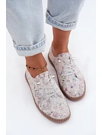 Okenní vzorové polobotky z přírodního semiše Multicolor Flaria