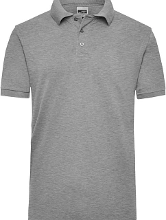 Daiber JN 801 Pánske pracovné polo tričko z hrubej bavlny 02.0801 šedá melírovaná
