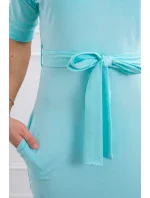 Šaty s krídlami na ramenách mätové