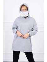 Zateplená mikina s kapucňou šedá