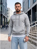 Pánska mikina s kapucňou a potlačou WHATEVER, svetlošedá, FashionStreet NX5128BX