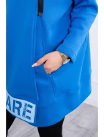 Zateplená mikina so zipsom nevädzovo modrá Zateplená mikina so zipsom nevädzovo modrá