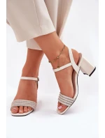 Sandále na podpätku model 213018 Vykročte štýlovo