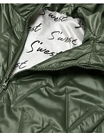 Dámska tenká bunda s pletenými manžetami Goodlookin v khaki farbe (B8575/B6099-11) Dámska tenká bunda s pletenými manžetami Goodlookin v khaki farbe (B8575/B6099-11)