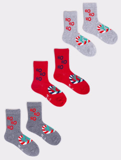 Yoclub Vianočné ponožky 3-pack SKA-X046U-AA00 Multicolour