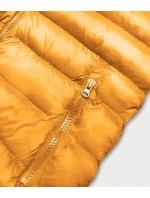 Krátka žltá dámska prešívaná vesta (23077-333)