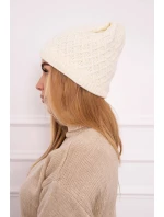 Fleecová čiapka K204 ecru