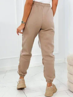 Bavlnené nohavice Amour tmavo béžová