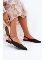 Baleriny Z Plecionką I Szpiczastymi Noskami Czarne Hefion