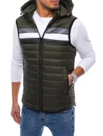 Pánska prešívaná zelená vesta FashionStreet TX4034