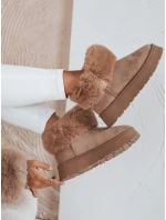 Dámske snehové topánky s kožušinou béžové FashionStreet ZY1056