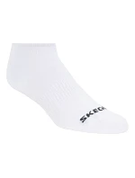 Skechers, 3 ks, unisex, bez froté, neviditeľné ponožky S114041-100, biele, veľkosti 39–42