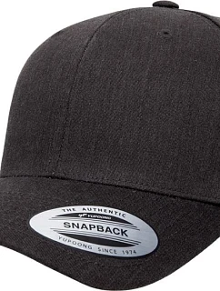Flexfit 6389 6-panelová snapbacková čiapka „Retro“ 55.6389 tmavošedá melírovaná