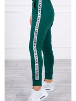 Súprava s ozdobnými pásikmi zelenej farby