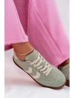 Dámské tenisky z eko semiše zelené Jesavella