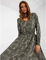 Šaty D73771M30365A v khaki farbe Šaty D73771M30365A v khaki farbe