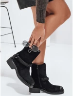 Dámske čierne semišové topánky FashionStreet ZY1032