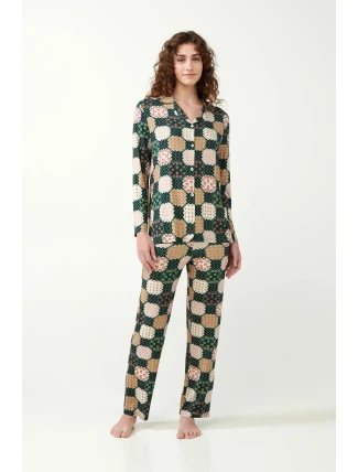 Vamp - Dámske pyžamo so zapínaním na gombíky 21081 - Vamp