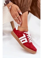 Sneakersy Buty Sportowe Zamszowe Vinceza 79517 Czerwone