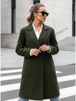 Dámsky nadrozmerný dlhý olivový kabát LINNORE FashionStreet NY0704