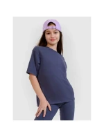 Dievčenské tričko oversize s potlačou 4F 4FJWSS25TTSHF1853-22S