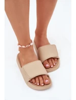 Damskie Klapki 4FMM00FFLIF031A-83S Beżowe