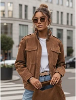 Dámska semišová bomber bunda TY5644 hnedá - FashionStreet Dámska semišová bomber bunda TY5644 hnedá - FashionStreet