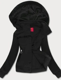 Dámska krátka mikina čierna (AMG-63)