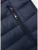 Tmavomodrá dámska prešívaná vesta s kapucňou (16M9139-215)