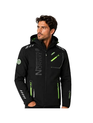 Pánska softshellová bunda Geographical Norway ROYAUTE MEN ASS A BS2 056 (WT1804H/GN-BLACK / GREEN) Pánska softshellová bunda Geographical Norway ROYAUTE MEN ASS A BS2 056 (WT1804H/GN-BLACK / GREEN)
