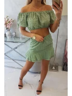 Tmavo mätová vyšívaná sada Tmavo mätová vyšívaná sada