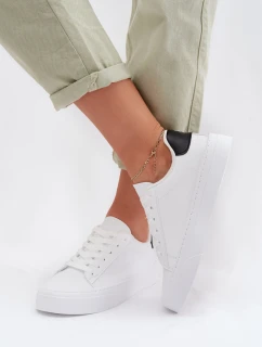 Dámske tenisky z eko kože Big Star TT274928 HI-POLY SYSTEM White