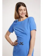 Dámske šaty s opaskom DRE0270-M12 chrpová - Monnar