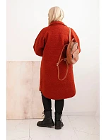 Dámsky kabát s vlnou v nadmernej veľkosti ART0286 Rudy - Kesi Dámsky kabát s vlnou v nadmernej veľkosti ART0286 Rudy - Kesi