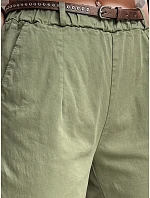 Dámske nohavice chinos s opaskom RELCIX khaki FashionStreet UY2582