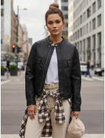 Dámska kožená bunda čierna FashionStreet TY5539 Dámska kožená bunda čierna FashionStreet TY5539