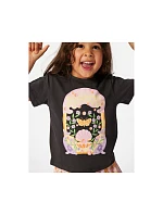 Tričko RIP CURL Rainbow Tropics Art Tee – dievčenské, čierne Tričko RIP CURL Rainbow Tropics Art Tee – dievčenské, čierne