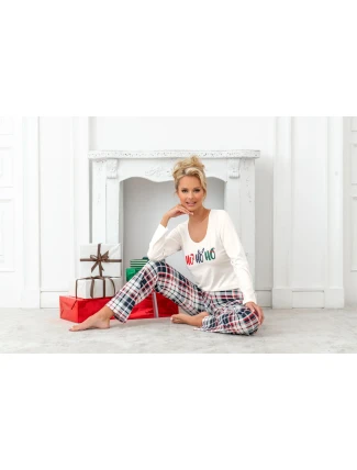 Pyžamo Ho Ho Long Ecru - Donna Pyžamo Ho Ho Long Ecru - Donna